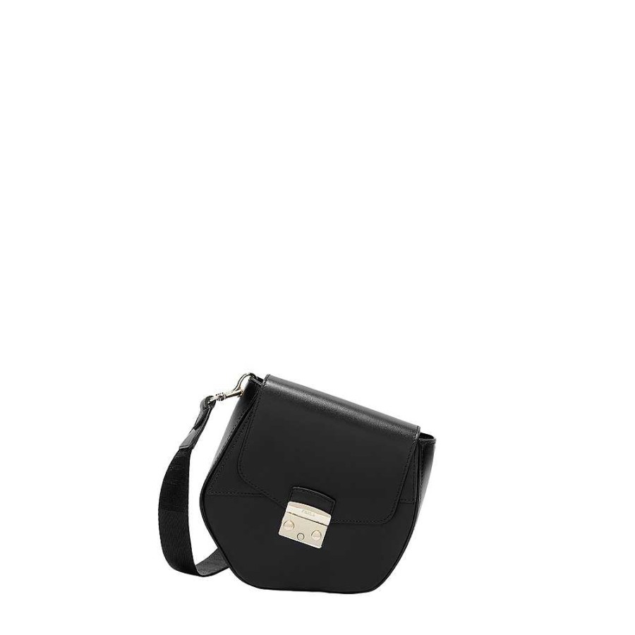 Ladies Furla | Furla - Metropolis Prisma Mini Shoulder Bag Black