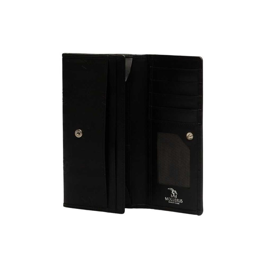 Ladies Maison Mollerus | Maison Mollerus - Pilatus Wallet Black