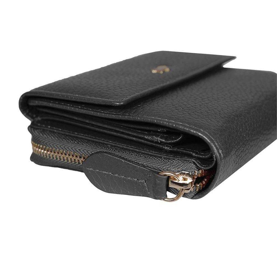 Ladies Braun Büffel | Braun Buffel - Wallet Asti Rfid M Black