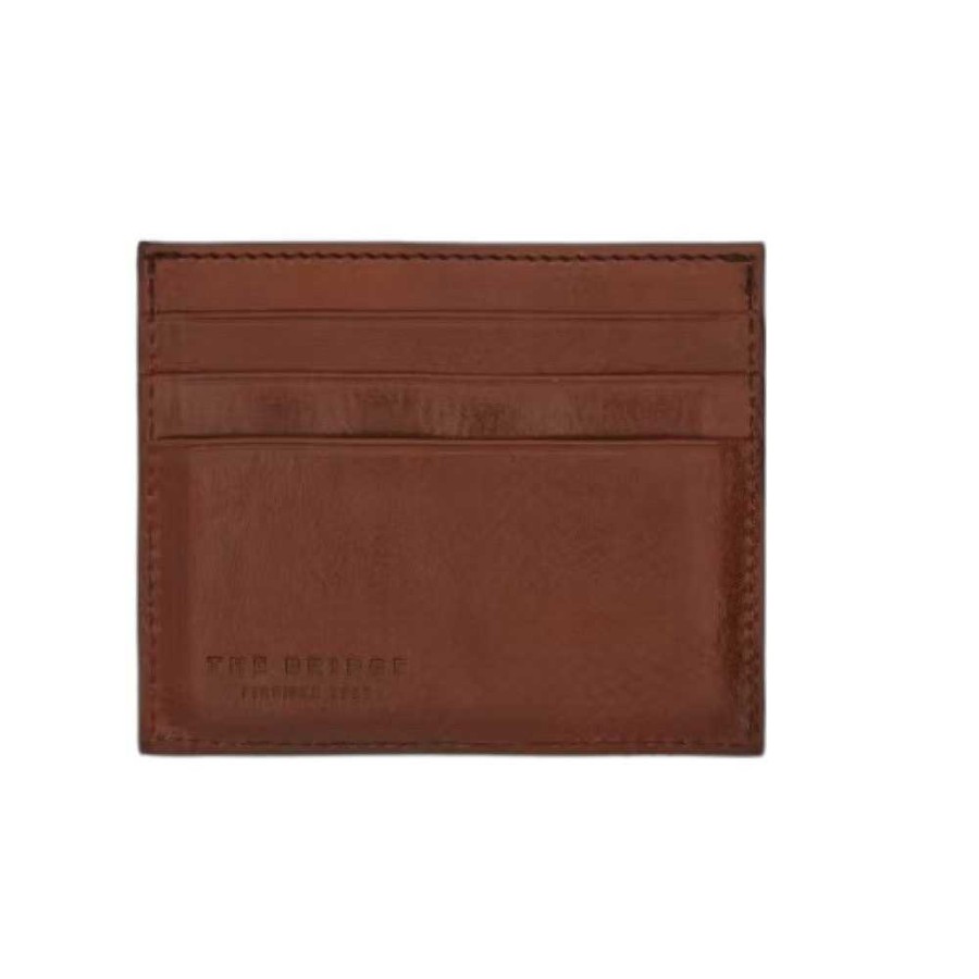 Men'S The Bridge | The Bridge - Vespucci Card Holder Brown