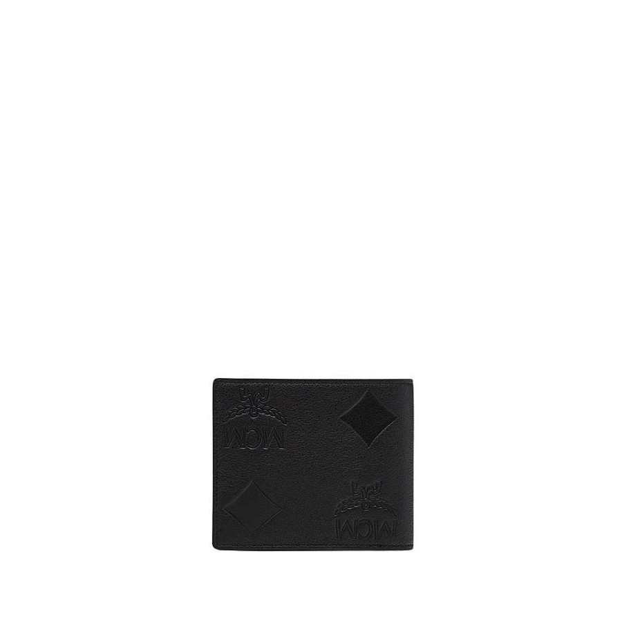 Men'S MCM | Mcm - Aren Folded Wallet Black