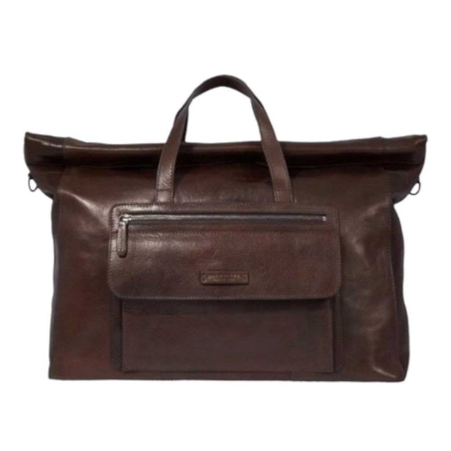 Men'S The Bridge | The Bridge - Travel Bag Brown