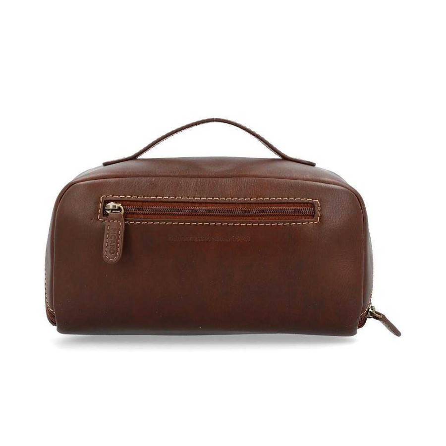 Men'S Picard | Picard - Toscana Toiletry Bag Brown