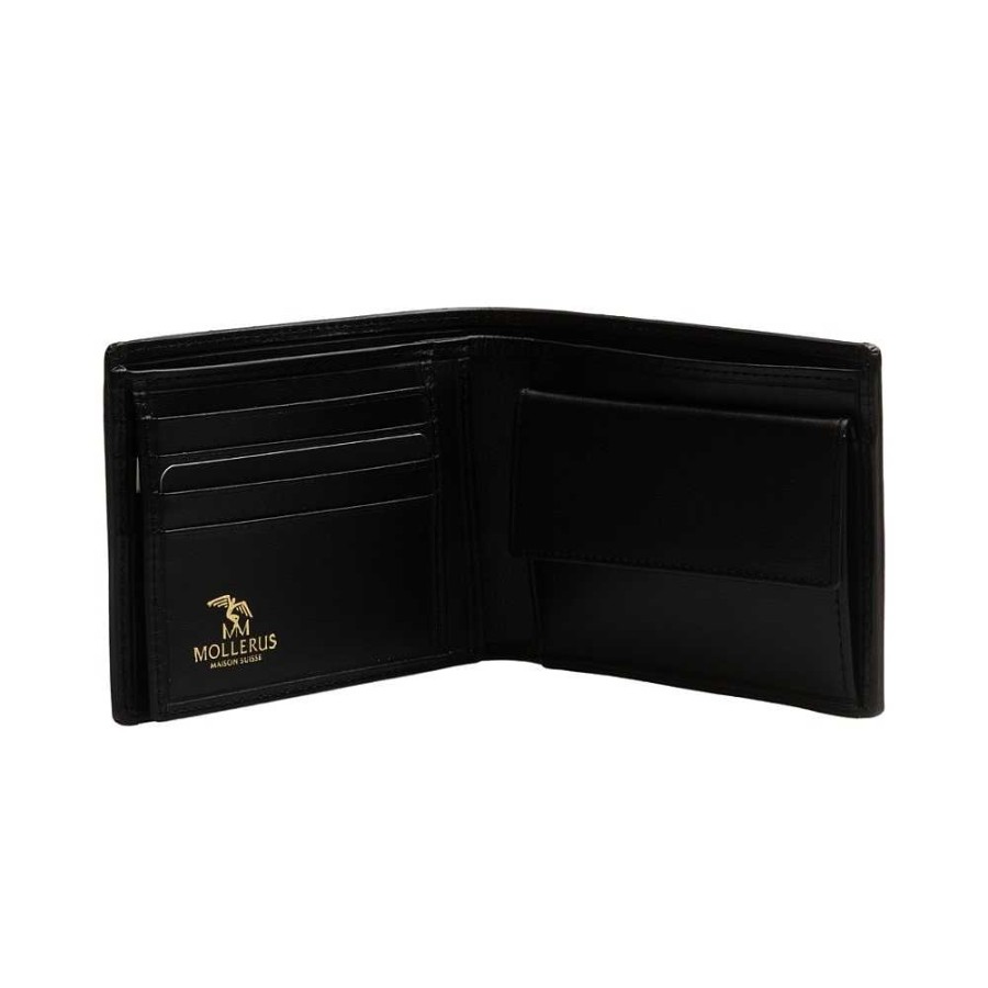 Men'S Maison Mollerus | Maison Mollerus - Piz Terri Wallet Black