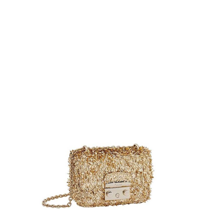 Ladies Furla | Furla - Metropolis Mini Shoulder Bag Gold