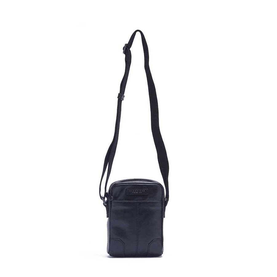 Men'S The Bridge | The Bridge - Vespucci Shoulder Bag Black