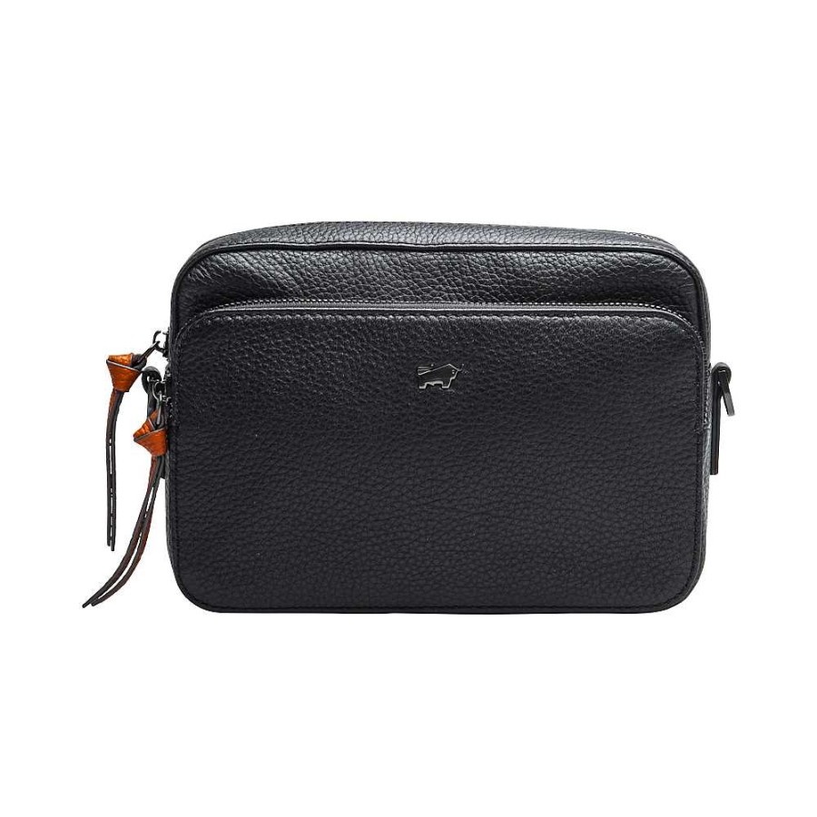 Men'S Braun Büffel | Braun Buffel - Novara Slim Shoulder Bag Black