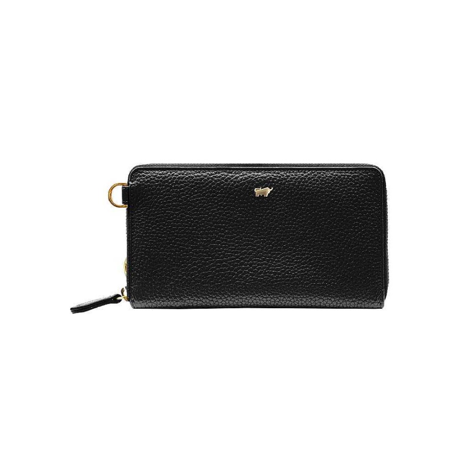 Ladies Braun Büffel | Braun Buffel - Wallet With Cell Phone Compartment Asti Black