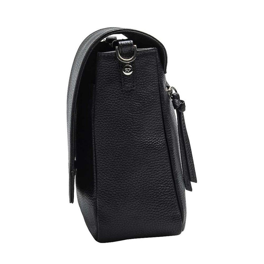 Ladies Braun Büffel | Braun Buffel - Hanna Flap Shoulder Bag Black