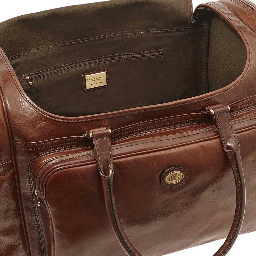 Men'S The Bridge | The Bridge - Travel Bag Brown