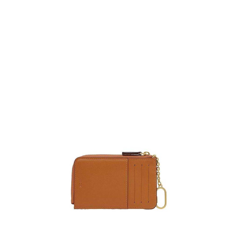 Ladies MCM | Mcm - Lauretos Card Holder Beige