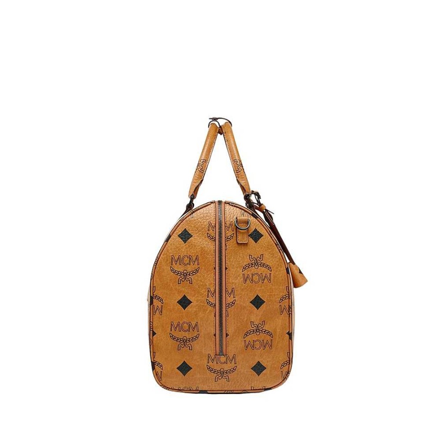 Men'S MCM | Mcm - Ottomar Weekender In Maxi Visetos Brown