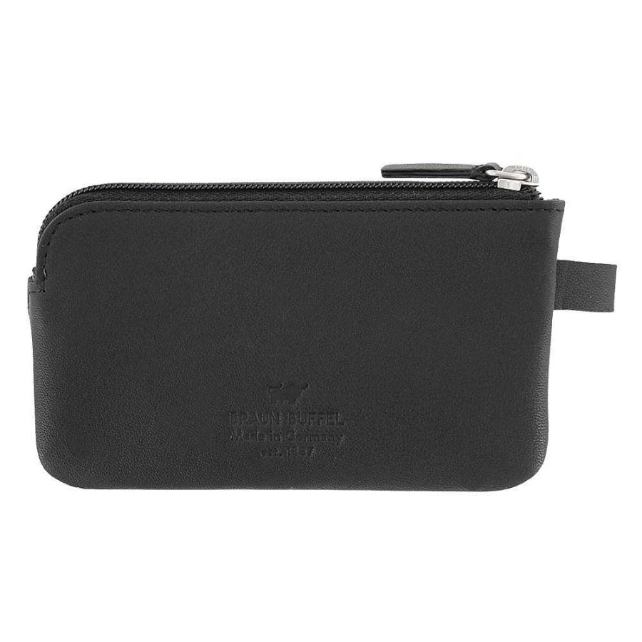 Men'S Braun Büffel | Braun Buffel - Arizona M Slim Key Case Black