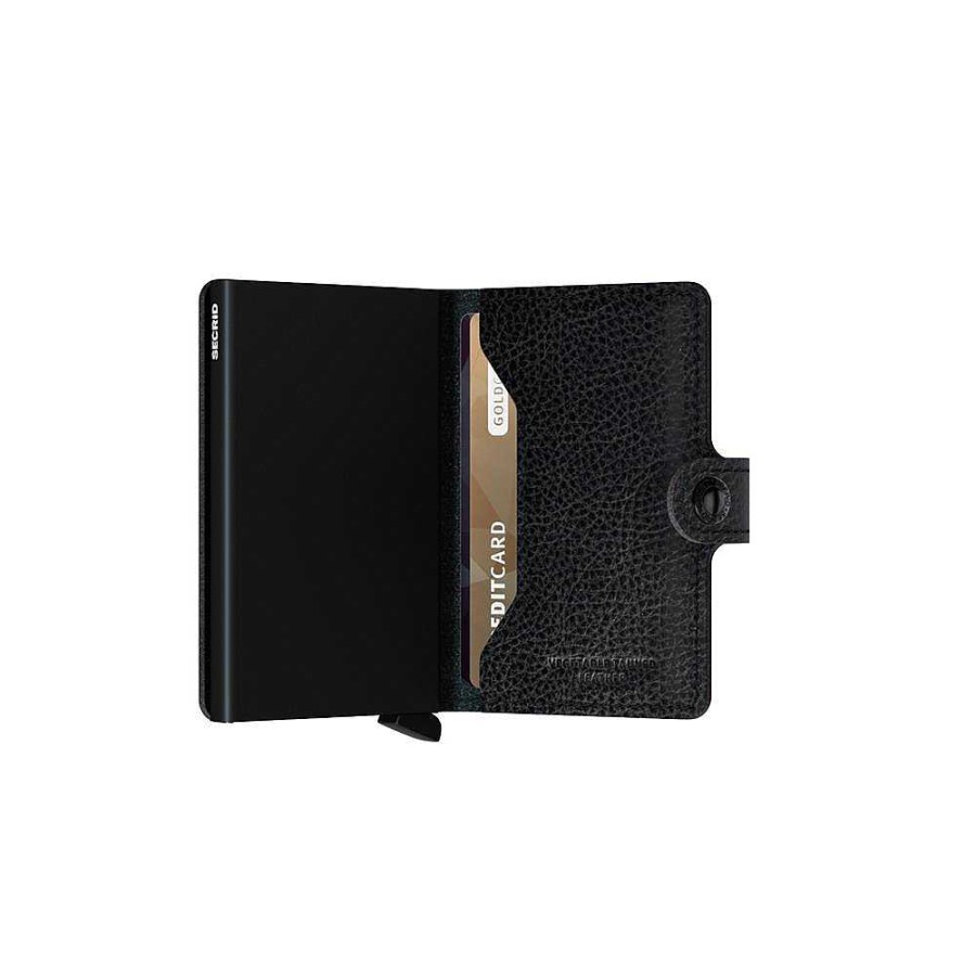 Men'S Secrid | Secrid - Miniwallet Vegetable Tanned Black