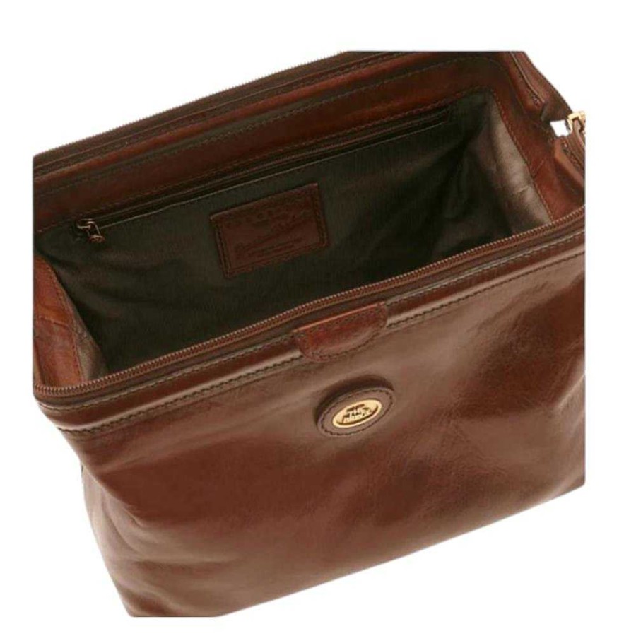 Men'S The Bridge | The Bridge - Necessaire Brown