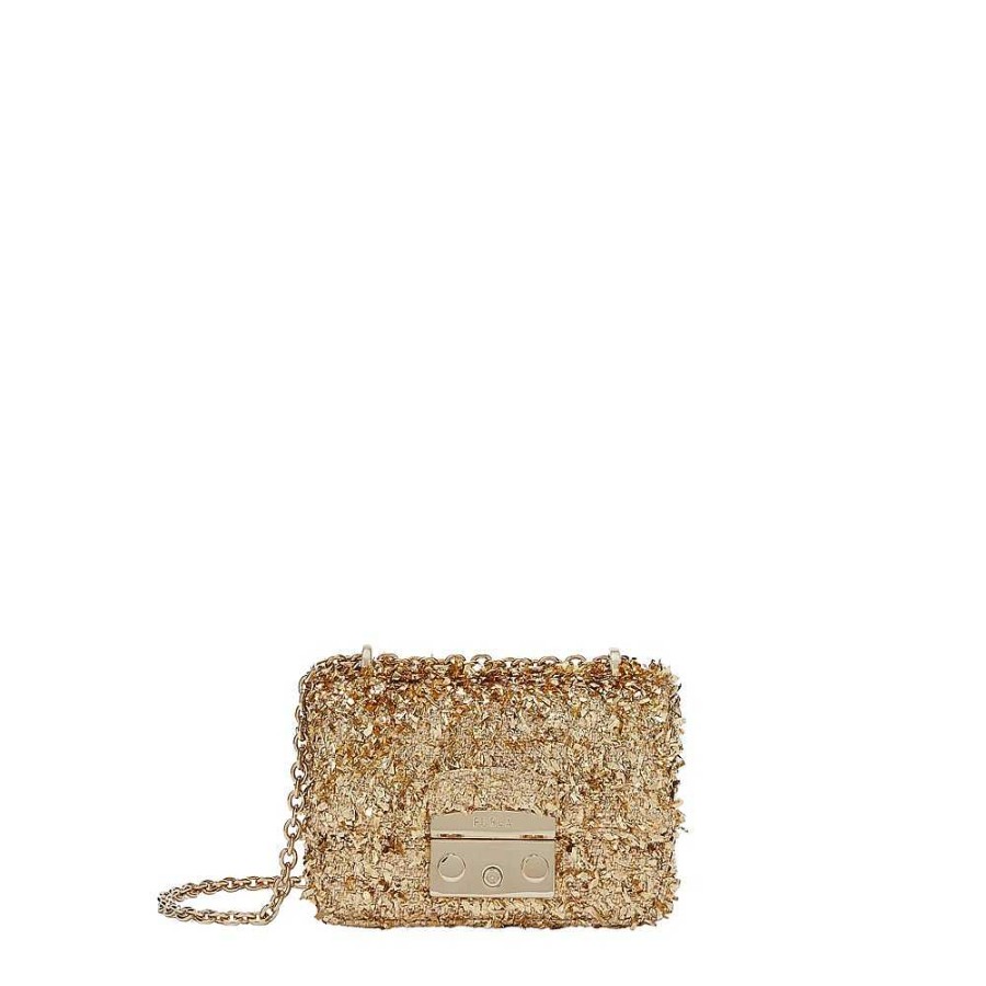 Ladies Furla | Furla - Metropolis Mini Shoulder Bag Gold