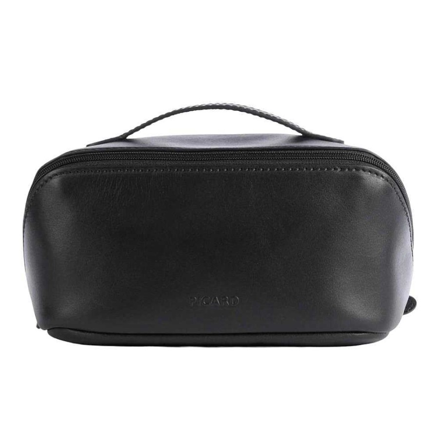 Men'S Picard | Picard - Toscana Toiletry Bag Black