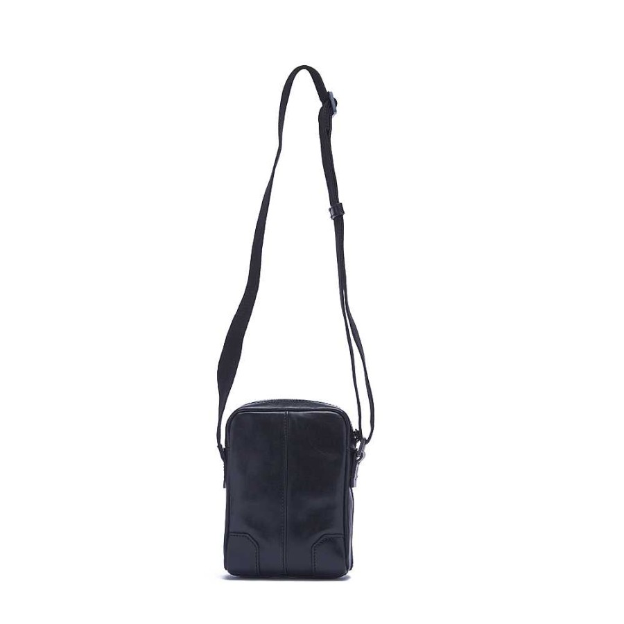 Men'S The Bridge | The Bridge - Vespucci Shoulder Bag Black