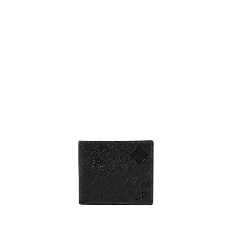 Men'S MCM | Mcm - Aren Folded Wallet Black