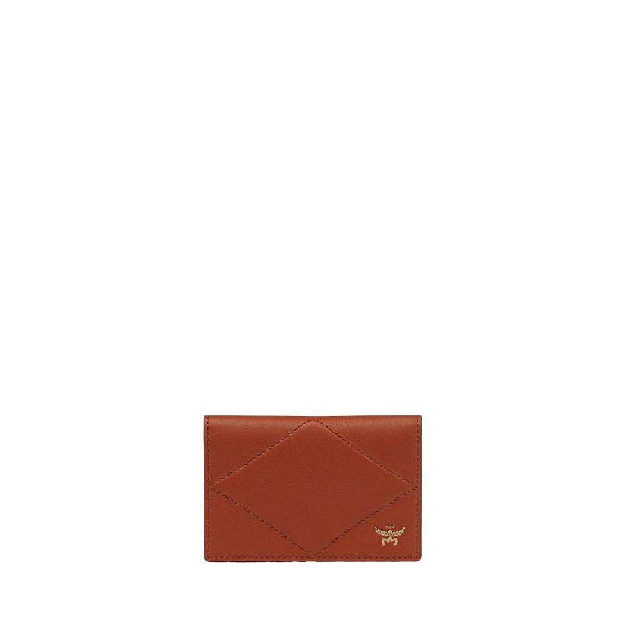 Ladies MCM | Mcm - Diamond Card Holder Brown