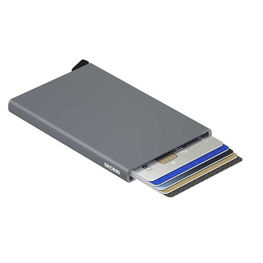 Men'S Secrid | Secrid - Aluminum Card Holder Gray