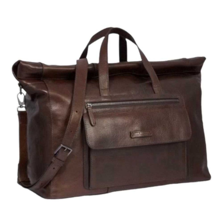 Men'S The Bridge | The Bridge - Travel Bag Brown