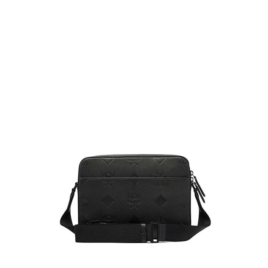 Men'S MCM | Mcm - Aren Messenger Bag Black