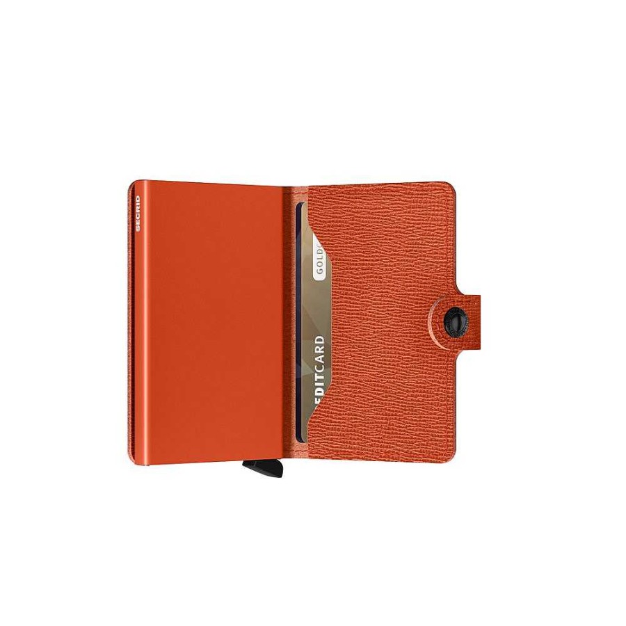 Men'S Secrid | Secrid - Miniwallet Crisple Orange